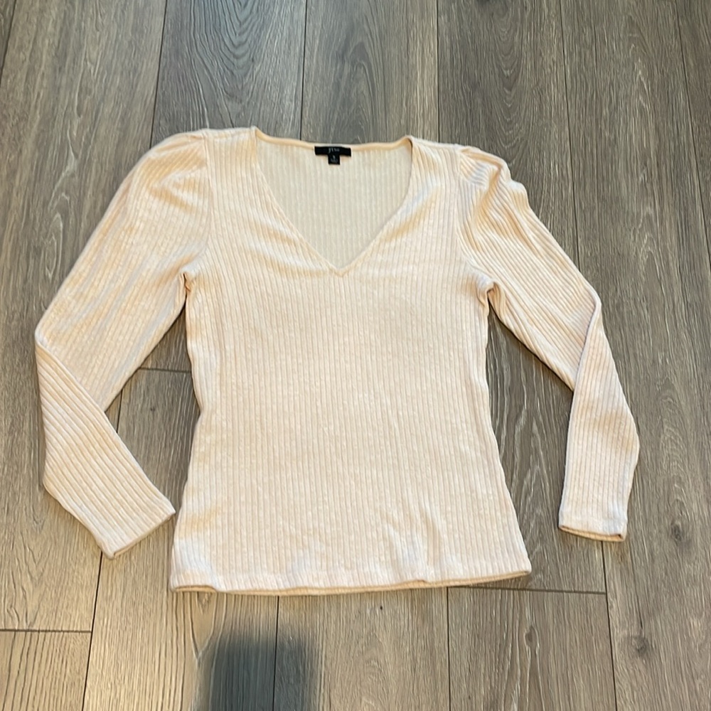 J.Crew Ribbed Puff Sleeve Top - Picture 6 of 10